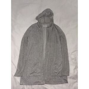 Woman’s Gray Hooded Cardigan Lucky Brand Long Sleeve Soft Hoodie Size XS